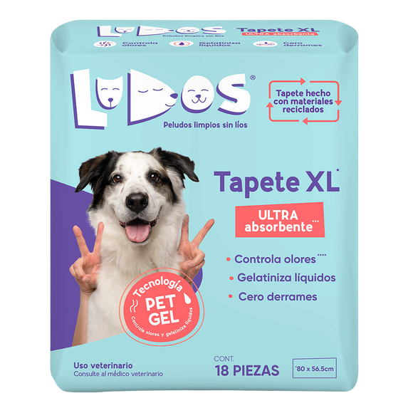 TAPETE XL LUDOS ULTRA ABSORBENTE CON 18 PIEZAS