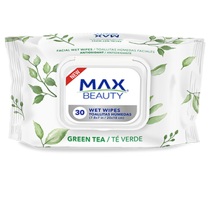 MAX BEAUTY TE VERDE CON 30 TOALLITAS DESMAQUILLANTES