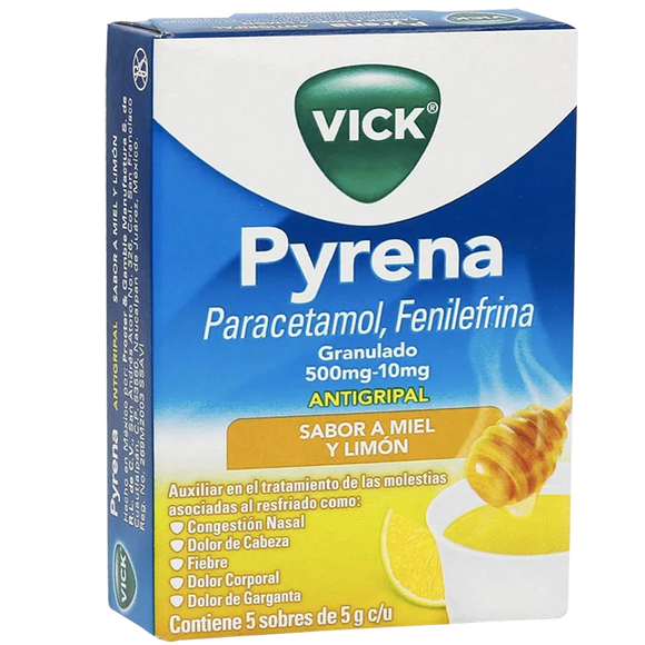 VICK PYRENA CON 5 SOBRES DE 5G CADA UNO