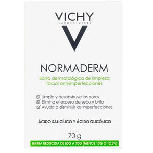 VICHY NORMADERM JABON LIMPIADOR 70G PIEL MIXTA A GRASA