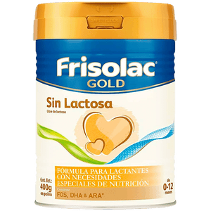 FRISOLAC GOLD SIN LACTOSA (0 A 12 MESES) LATA DE 400G