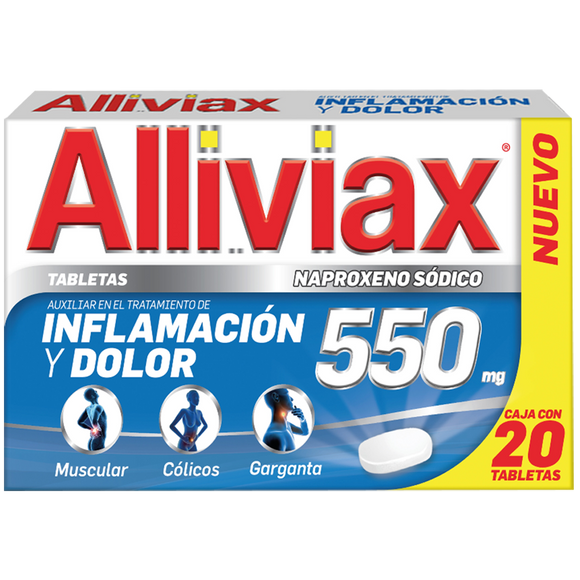 ALLIVIAX 550MG CON 20 TABLETAS