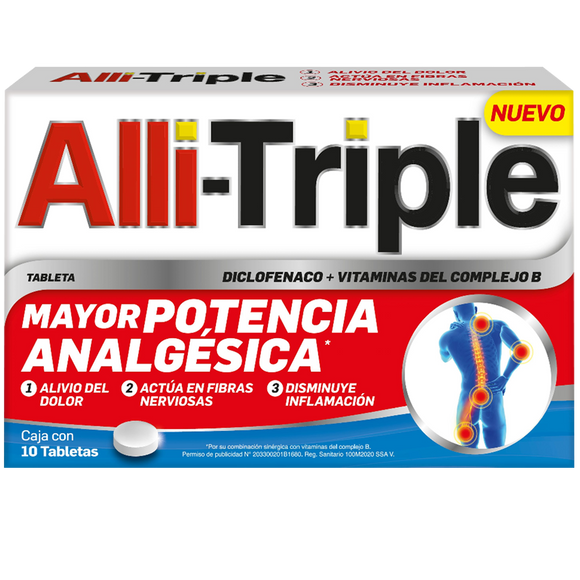 ALLI-TRIPLE CON 10 TABLETAS