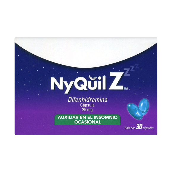 NYQUIL Z 25MG CON 30 CAPSULAS