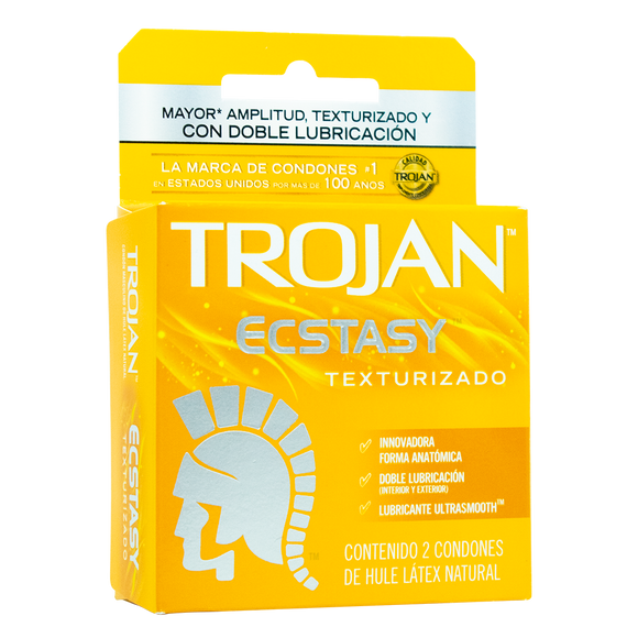 TROJAN ECSTASY TEXTURIZADO CON 2 CONDONES FARMACIA CALDERON TROJAN ECSTASY TEXTURIZADO CON 2 CONDONES FARMACIA CALDERON