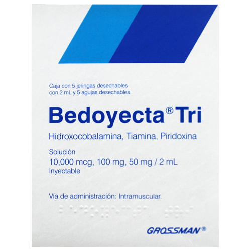 BEDOYECTA TRI INYECTABLE CON 5 AMPOLLETAS DE 2ML C/U