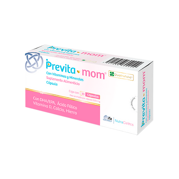 PREVITA MOM SUPLEMENTO ALIMENTICIO CON 30 CAPSULAS