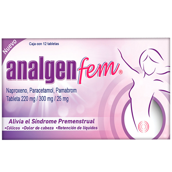 ANALGEN FEM CON 12 TABLETAS