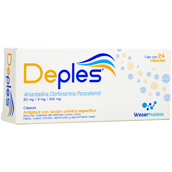 DEPLES 50/3/300MG CON 24 CÁPSULAS