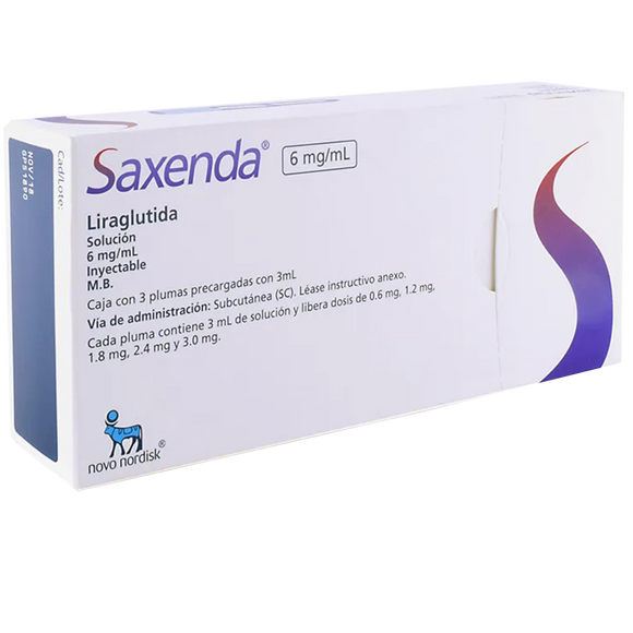 SAXENDA 6MG/ML CON 3 PLUMAS PRECARGADAS CON 3ML CADA UNA