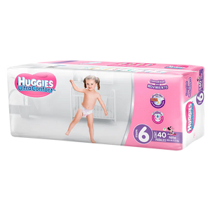 HUGGIES ULTRA CONFORT ETAPA 6 CON 40 UNIDADES (NIÑA)