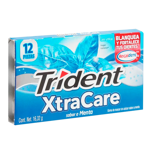 TRIDENT XTRACARE SABOR MENTA CON 12PZ